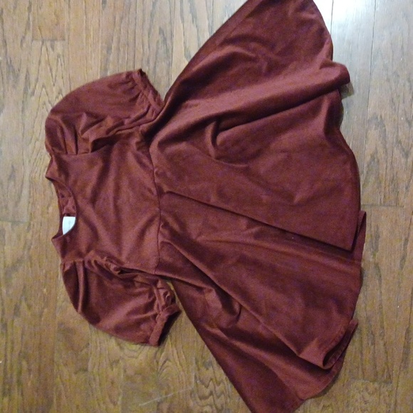 Mipounet like new French designer lantern sleeve dress button back puff 6 velvet - Picture 2 of 8